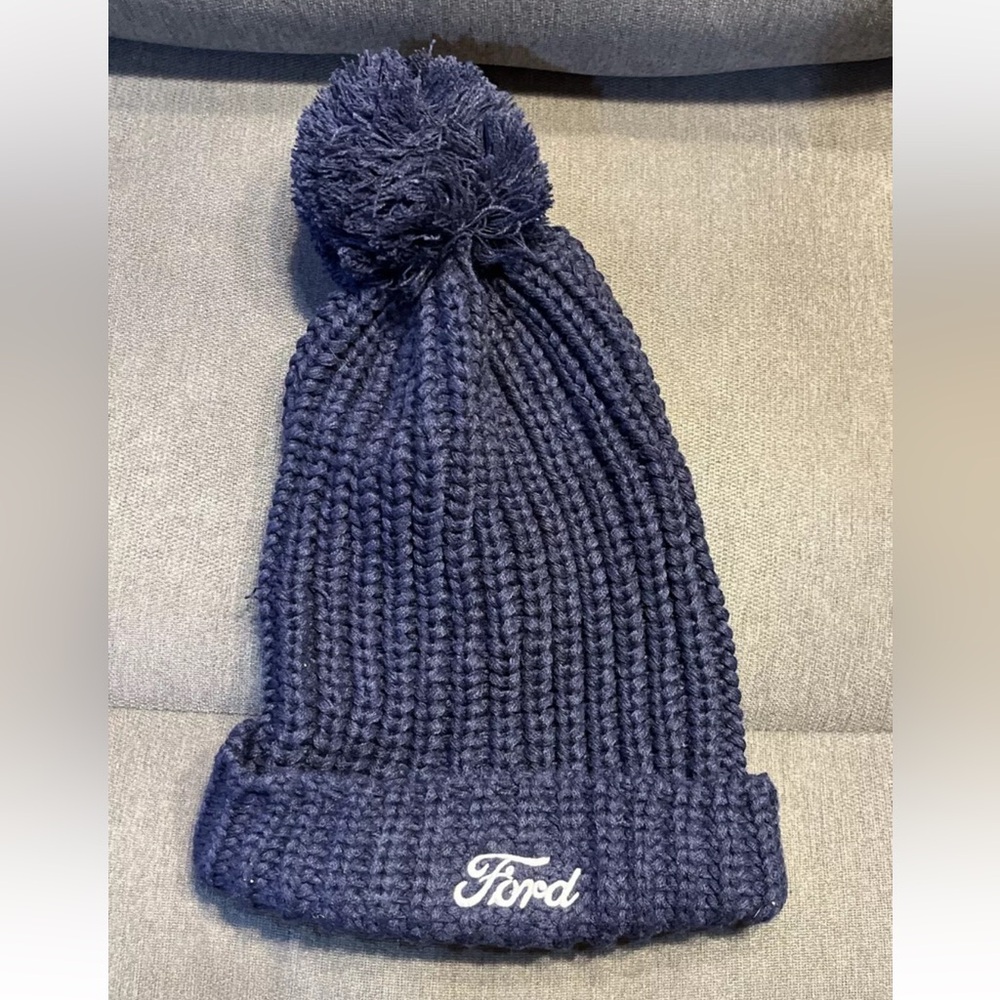 FORD Navy Blue Pompom Hat One Size Richardson